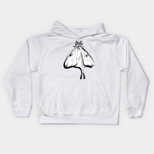 Luna Moth illustration Kids Hoodie